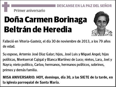 BORINAGA BELTRAN DE HEREDIA,CARMEN