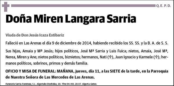 LANGARA SARRIA,MIREN