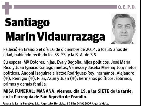 MARIN VIDAURRAZAGA,SANTIAGO