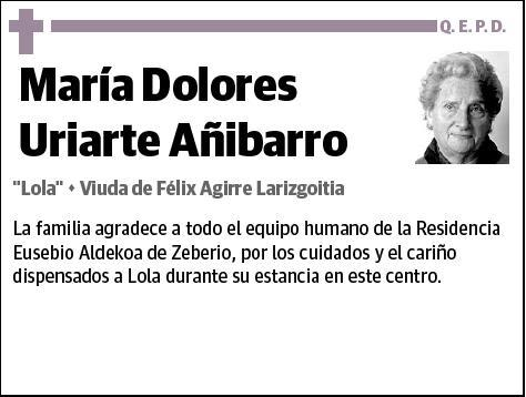 URIARTE AÑIBARRO,MARIA DOLORES