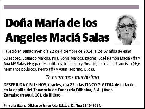 MACIA SALA,MARIA DE LOS ANGELES