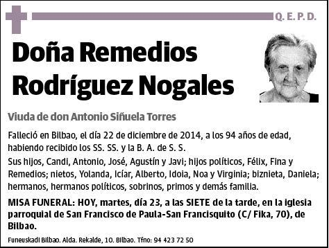 RODRIGUEZ NOGALES,REMEDIOS