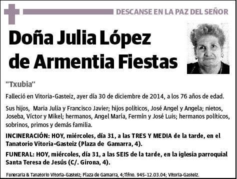 LOPEZ DE ARMENTIA FIESTAS,JULIA