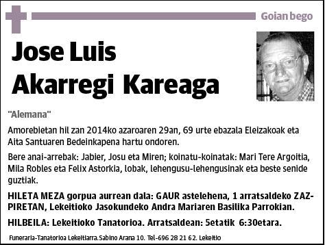 AKARREGI KAREAGA,JOSE LUIS