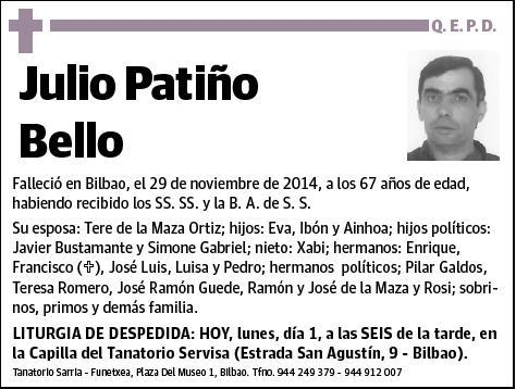 PATIÑO BELLO,JULIO