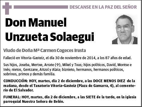 UNZUETA SOLAEGUI,MANUEL