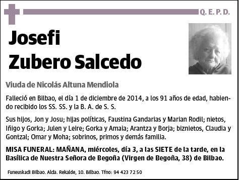 ZUBERO SALCEDO,JOSEFI