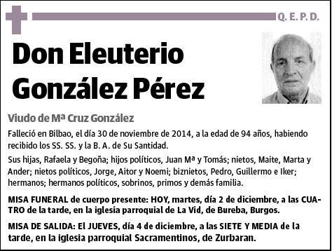 GONZALEZ PEREZ,ELEUTERIO
