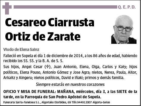 CIARRUSTA ORTIZ DE ZARATE,CESAREO