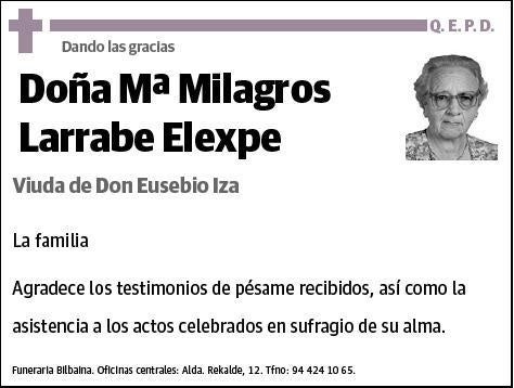 LARRABE ELEXPE,Mª MILAGROS