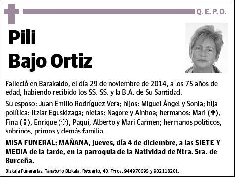 BAJO ORTIZ,PILI