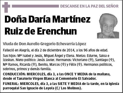 MARTINEZ RUIZ DE ERENCHUN,DARIA