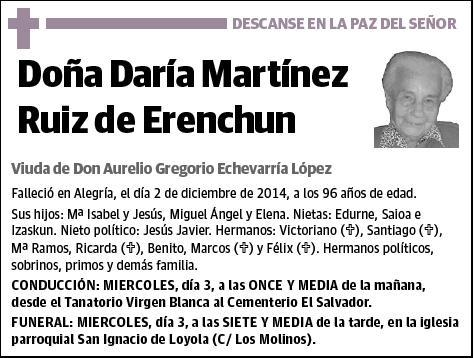 MARTINEZ RUIZ DE ERENCHUN,DARIA