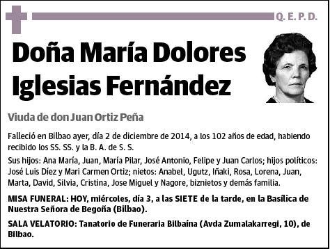 IGLESIAS FERNANDEZ,MARIA DOLORES