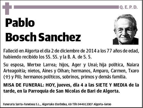 BOSCH SANCHEZ,PABLO