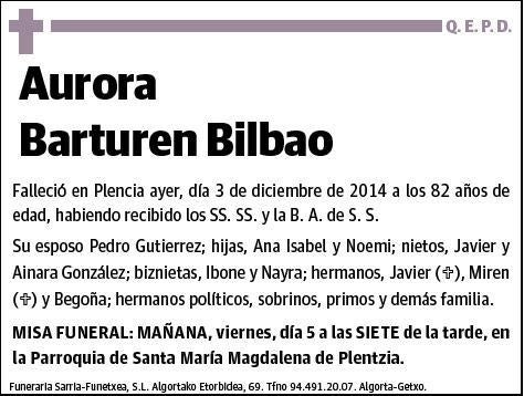 BARTUREN BILBAO,AURORA