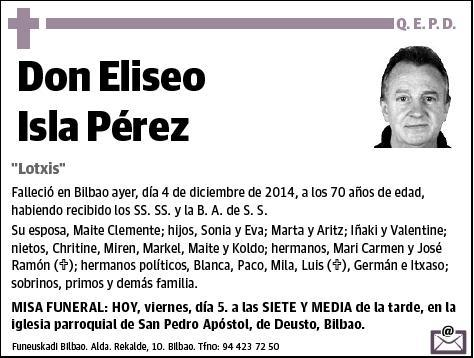 ISLA PEREZ,ELISEO