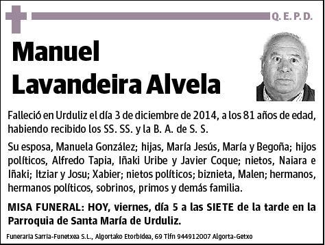 LAVANDEIRA ALVELA,MANUEL