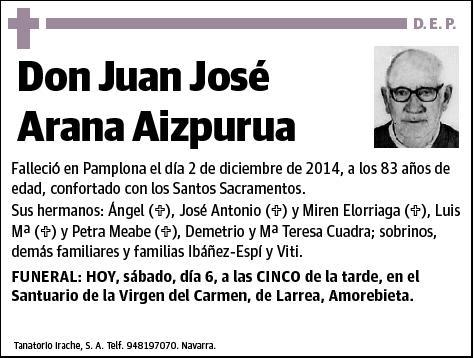 ARANA AIZPURUA,JUAN JOSE