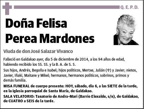 PEREA MARDONES,FELISA