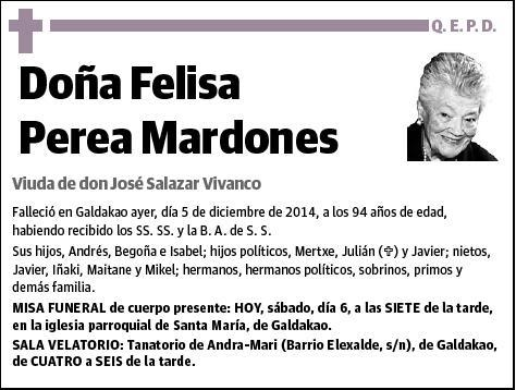 PEREA MARDONES,FELISA