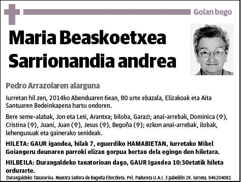 BEASKOETXEA SARRIONANDIA,MARIA