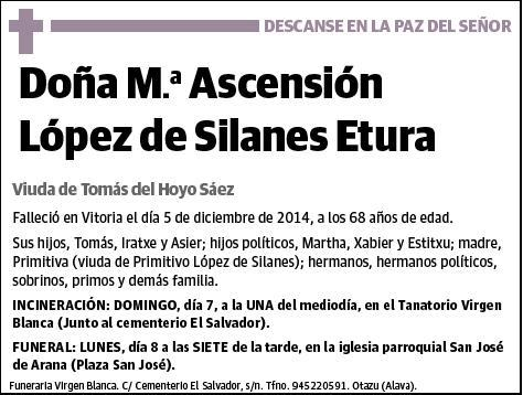 LOPEZ DE SILANES ETURA,Mª ASCENSION