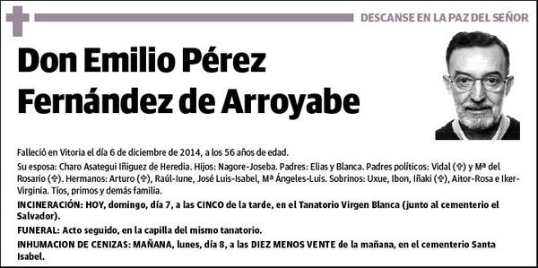 PEREZ FERNANDEZ DE ARROYABE,EMILIO