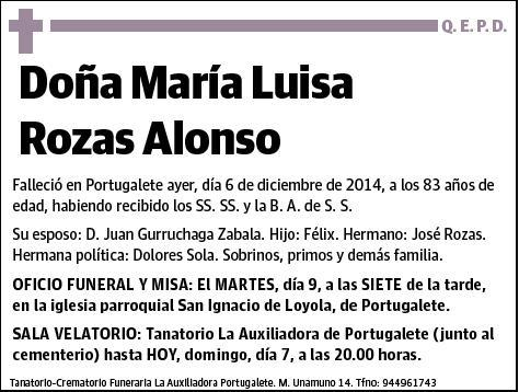 ROZAS ALONSO,MARIA LUISA