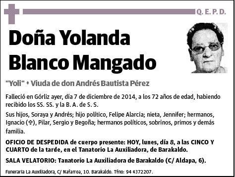 BLANCO MANGADO,YOLANDA