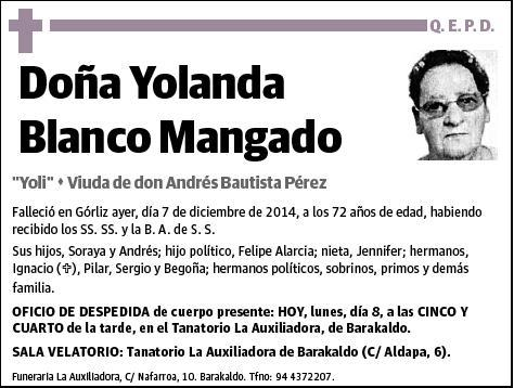 BLANCO MANGADO,YOLANDA