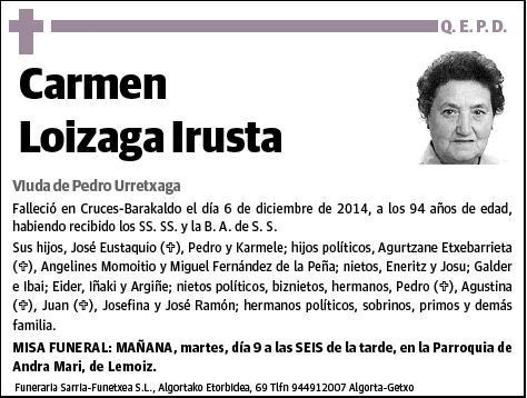 LOIZAGA IRUSTA,CARMEN