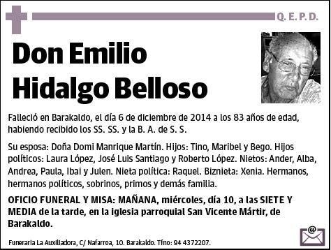 HIDALGO BELLOSO,EMILIO