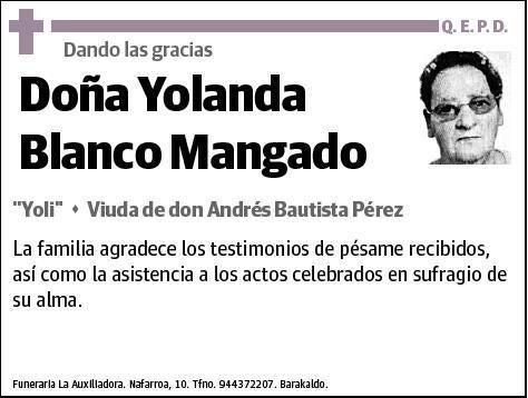 BLANCO MANGADO,YOLANDA