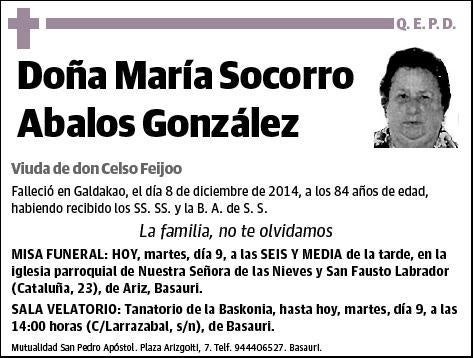 ABALOS GONZALEZ,MARIA SOCORRO