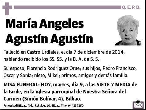 AGUSTIN AGUSTIN,MARIA ANGELES