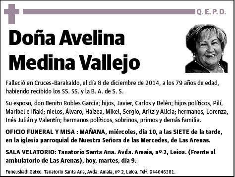 MEDINA VALLEJO,AVELINA