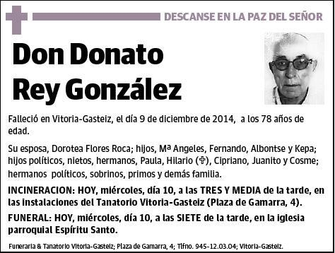 REY GONZALEZ,DONATO