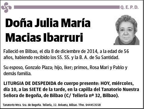 MACIAS IBARRURI,JULIA MARIA