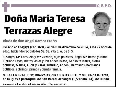 TERRAZAS ALEGRE,MARIA TERESA