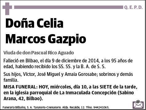 MARCOS GAZPIO,CELIA