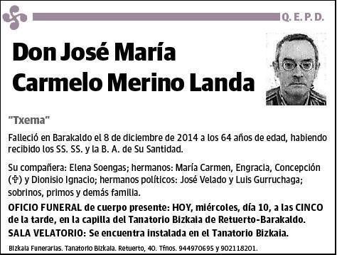 MERINO LANDA,JOSE MARIA CARMELO