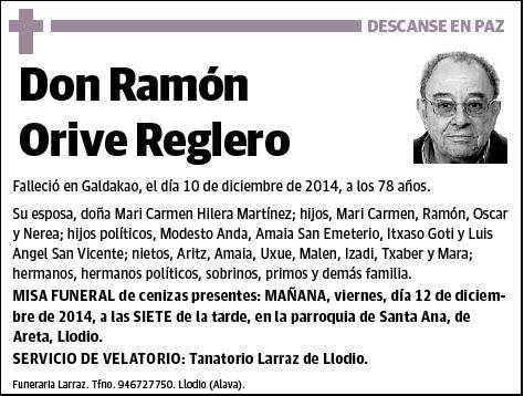 ORIVE REGLERO,RAMON