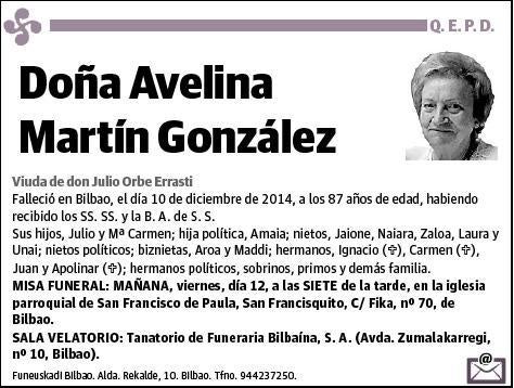 MARTIN GONZALEZ,AVELINA