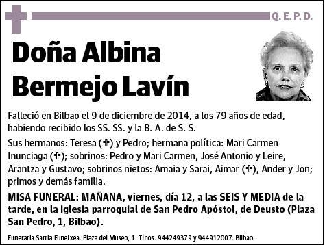 BERMEJO LAVIN,ALBINA