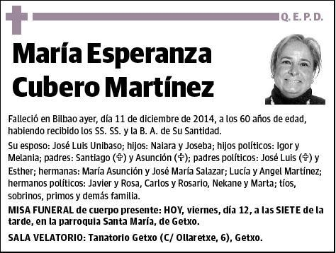 CUBERO MARTINEZ,MARIA ESPERANZA