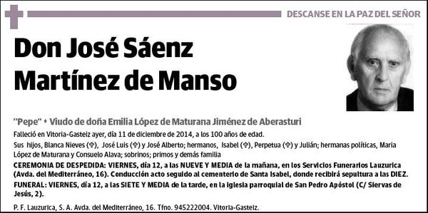 SAENZ MARTINEZ DE MANSO,JOSE