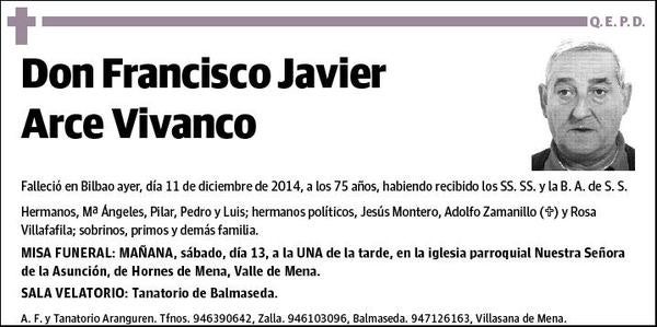 ARCE VIVANCO,FRANCISCO JAVIER