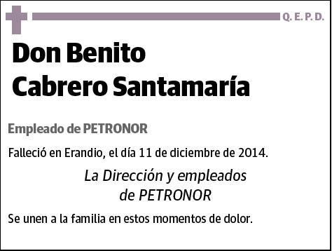 CABRERO SANTAMARIA,BENITO