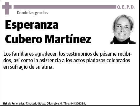 CUBERO MARTÍNEZ,ESPERANZA